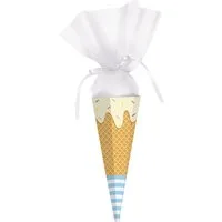 Striefchen Schultüte für Kinder zur Einschulung - Bedruckte Zuckertüte mit Tüll, viele Motive für Jungen & Mädchen