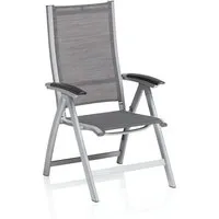 KETTLER Gartenstuhl AVALON Multipositionssessel silber/ graphit