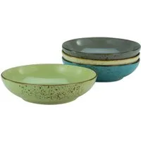 CreaTable Schale NATURE COLLECTION, Steinzeug, (Set, 4-tlg), Servierschale, Naturfarben, Ø 22,5 cm