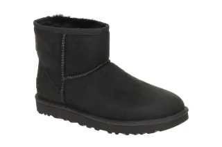 UGG 1016222 blk Damen Winterstiefel Mini II schwarz Lammfell Teddy Fell Boots