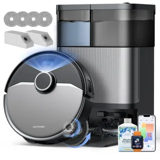 [EU Direct] Ultenic MX5O Robot Vacuum and Mop, 20000Pa Suction, LiDAR Navigation, Hot Water Mop Washing & Auto Empty Sta