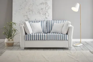Home affaire 2-Sitzer "CALIFORNIA" maritimer Landhausstil, in 3 Breiten, mit Holzfüßen Weiß lackiert