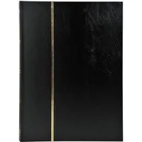 EXACOMPTA Münzetui Briefmarken Einsteckalbum Halbleder 48 Seiten 225x305cm Schwarz 26151E, Fotoalben Sammler
