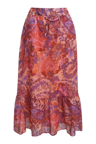 Smith&Soul - Printed Cotton Skirt peach print - Gr. - S