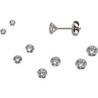 Vivance Paar Ohrstecker 925 Silber Set 3 Paar 2mm