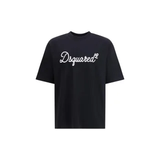 Dsquared² Schwarzes Baumwoll-T-Shirt
