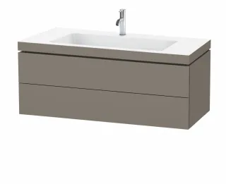 Duravit L-Cube c-bonded Set wandhängend Flanell Grau Seidenmatt 1200x480x500 mm - LC6929O9090 LC6929O9090