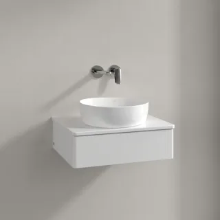 Villeroy und Boch Antao Waschtisch-Unterschrank K07010GF 60x19x50cm, Waschbeckenplattenfarbe Lack, glossy white lacquer