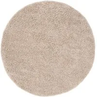 Tapiso Hochflor-Teppich ESSENCE, rund, Höhe: 40 mm, Wohnzimmer, Schlafzimmer, Hochflor, Einfarbig