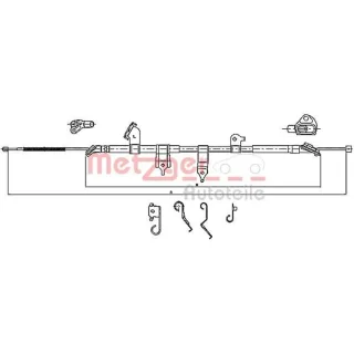 Metzger Handbremsseil hinten links Toyota Rav 4 3 17.1566