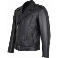 roleff Motorradjacke RO666 - Chopper-Lederjacke im Brando-Stil inklusive Protektoren