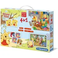 Clementoni® Spiel Winnie Pooh Spieleset 4in1 (Memo, Domino, Puzzle, Cubes)