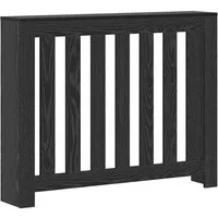 vidaXL Heizkörper Heizkörperabdeckung Schwarz Eichen-Optik 104 x 20 x 82 cm