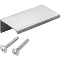 SO-TECH® Möbelgriff SEARL, Aluminium, schwarz oder Edelstahloptik, 70 mm, Edelstahloptik gebürstet