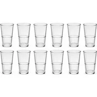 Bormioli Rocco Longdrinkglas Longdrinkbecher 370 ml Sestriere, 12 Stück, 12-tlg., Glas, stapelbar, spülmaschinengeeignet