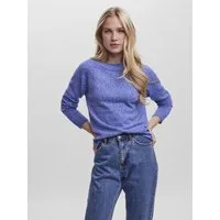 Vero Moda Rundhalspullover VMDOFFY LS O-NECK BLOUSE GA NOOS Materialmix, regular fit