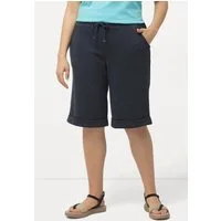 Ulla Popken Jeansshorts Sweatshorts Mary weites gerades Bein Elastikbund