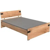 Wimex Bett Liverpool, 3 Breiten zur Auswahl, Made in Germany, mit rustikalen Metallbeschlägen im coolen Loft Style