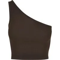URBAN CLASSICS Yoga & Relax Shirt Urban Classics Damen Ladies Cropped Asymmetric Top (1-tlg)
