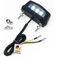 Binego Kennzeichenhalter Motorrad LED Kennzeichenbeleuchtung E Geprüft Nummernschildbeleuchtung, (1-St), LED Technologie