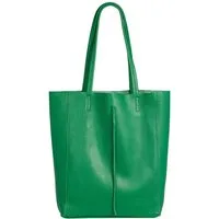Caspar Schultertasche - Großer Damen Leder Shopper Tasche - CLASSIC LINE - Modell No.780, elegant, robust & unempfindlich - 100% Echtleder - Handmade in Italy