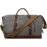 S-ZONE Reisetasche Reisetasche Segeltuch Freizeittasche Weekender Tourbag Gymbag, Große (60 L) Kapazität Reisetasche für den Wochenendausflug für Herren