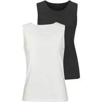 LASCANA Tanktop aus luftiger Baumwoll-Modal-Qualität (2er-Pack) Sommerliches Tanktop