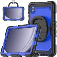 Wigento Tablet-Hülle Für Samsung Galaxy Tab A9 aufstellbare 360 Hybrid Tasche + Gurt