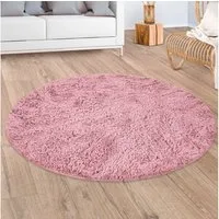 Paco Home Hochflor-Teppich Silky 591, rund, Höhe: 37 mm, Uni Farben, besonders weich und kuschelig