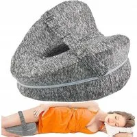 LA CUTE Lagerungskissen Orthopädisches Kniekissen Memory-Schaum für Rücken-Hüftschmerzen., Memory-Schaum passt sich an Gurt hält das Kissen sicher in Position.