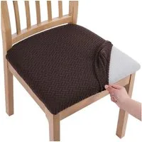 TUWENA Stuhlbezug Stretch Bezug für Stühle Sitzbezüge für Esszimmerstühle Abwaschbar, 2-er Set, Sitzkissenbreite: 36-46cm