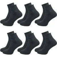 GAWILO Diabetikersocken für Damen ohne Gummibund & ohne Naht - kurze Socke (6 Paar) Breiter Piquet-Strick am Komfortbund, Venensocke aus weicher Baumwolle