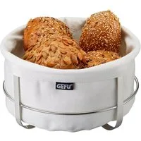 GEFU Brotkorb BRUNCH, Baumwolle, Edelstahl, (1-tlg), für Backwaren. Ideal für Tischdekoration, gemütliche Brunch-Momente