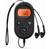 Tekoo Mini Taschenradio UKW/MW, Akku & Kopfhörer, für Sport & Joggen Radio (UKW (FM), MW (AM), Automatischer Sendersuchlauf, Senderspeicher, DSP-Filterchip, Sleep-Timer, Soft-Orange Hintergrundbeleuchtung)