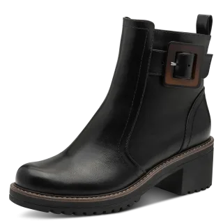 MARCO TOZZI Stiefelette Blockabstz, Herbstboots in veganer Verarbeitung