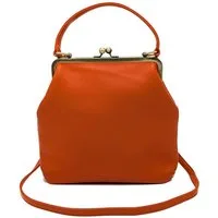 Taschenkinder Schultertasche Vintage Ledertasche Damen - Handtasche Zoe, Retro Umhängetasche, Echtes Leder vom Rind