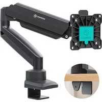 ONKRON Monitor-Halterung 13-32 Zoll, bis 10 kg, VESA 75x75-100x100, G80-B, (bis 32 Zoll, neigbar, schwenkbar, drehbar, Gasdruckfeder, Kabelmanagement)