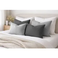 Amilian Kissenbezüge 4er Set - Kissenhüllen 2x 45x45 + 2x 35x45 cm - Zierkissenbezüge, (4 Stück), Zierkissen Set Bezüge 4 Stück für Dekokissen, Kissen, Zierkissen