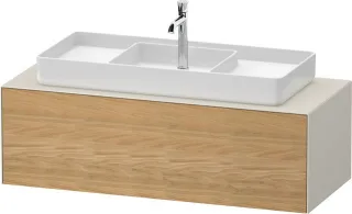 Duravit White Tulip Konsolenwaschtischunterbau wandhängend Natur Eiche & Nordic Weiß Matt & Seidenma WT4977MH5390000