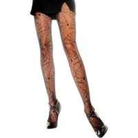 Leg Avenue Feinstrumpfhose Spinnennetz Strumpfhose für Halloween Kostüm Damen