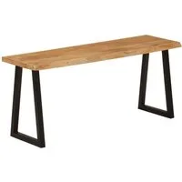 vidaXL Sitzbank Bank Baumkante 105 cm Massivholz