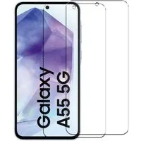 CoolGadget Schutzfolie Panzerfolie für Samsung Galaxy A55 5G, (9H Härtegrad, 2x Schutzglas, 1xReinigungset), Panzer Schutzfolie 2 Stück für Samsung Galaxy A55 5G Glas Folie