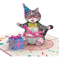 papercrush Geburtstagskarte Geburtstagskatze Pop-Up Karte