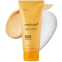 Medicube Gesichts-Reinigungsschaum Kojic Acid Turmeric Toning Cleanser 120 g, Korean Skincare K-Beauty, Reinigt sanft, hellt sichtbar auf & glättet die Hauttextur