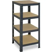 shelfplaza Schwerlastregal HOME, 100x40x40cm anthrazit, 4 Böden, Kellerregal, Garagenregal, Steckregal