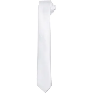 Premier Tie - Schlanke Herren-Retro-Arbeitskrawatte (Weiß)