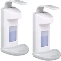 relaxdays Desinfektionsmittelspender Desinfektionsspender 500 ml 2er Set, (2er Set)