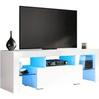 SONNI Lowboard Lowboard TV Board, Der moderne TV-Schrank, Weiß/Schwarz TV Lowboard 130/160/180 cm