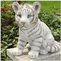 dazikemo Gartenfigur Dekofigur Gartenfigur weißer Tiger