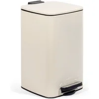 Zedelmaier Mülleimer Kosmetikeimer, Mülleimer bad, Badmülleimer mit Deckel, Soft Close, Metall-Treteimer für Bad, Küche, Schlafzimmer